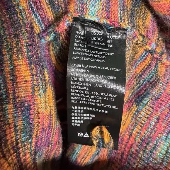 Anthropologie Sweater Womens Multi Stripe Sleeveless Ruffle Boho Size XS - Picture 6 of 6